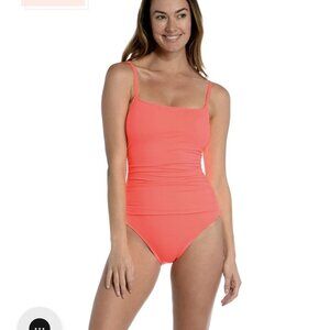 La Blanca one piece Island Goddess swimsuit, size 8, pink coral, NWT